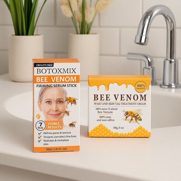 2PK Bee Venom Skincare Set | Firming Serum Stick + Wart & Skin Tag Treatment - Picture 1 of 3